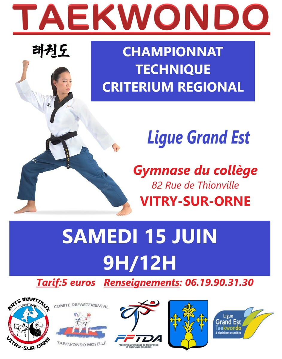 Championnat Technique Taekwondo 15 juin 2024 a Vitry sur Orne